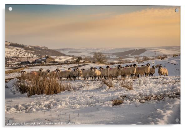Arkengarthdale in the Snow Acrylic by kevin cook