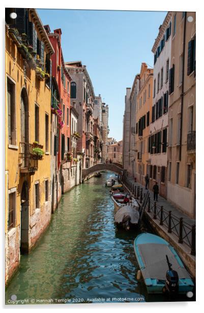 Venice Canals  Acrylic by Hannah Temple