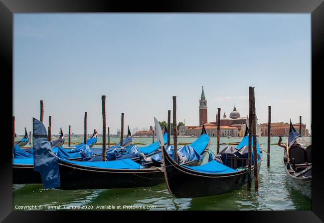 Venice Gondolas  Framed Print by Hannah Temple