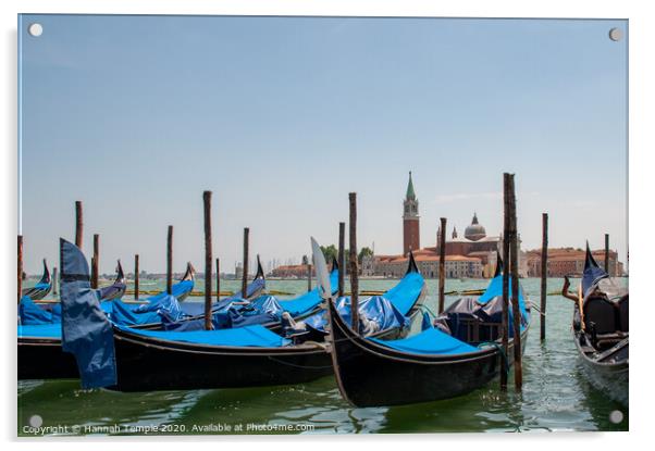 Venice Gondolas  Acrylic by Hannah Temple