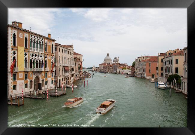 Venice Grand Canal Framed Print by Hannah Temple