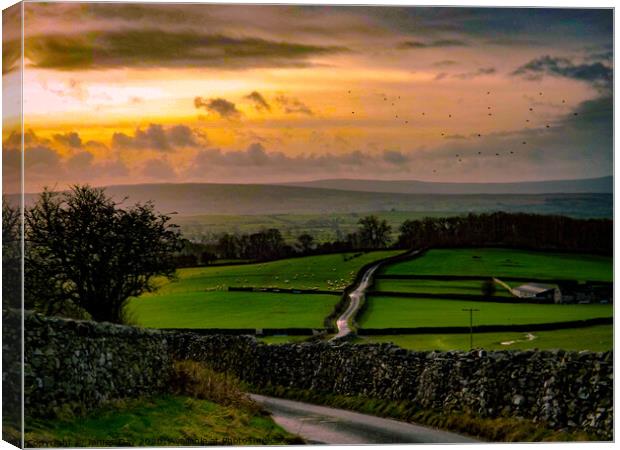 Dales Sunset Canvas Print by Jim Day