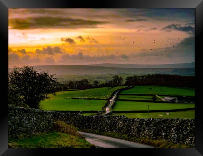 Dales Sunset Framed Print by Jim Day