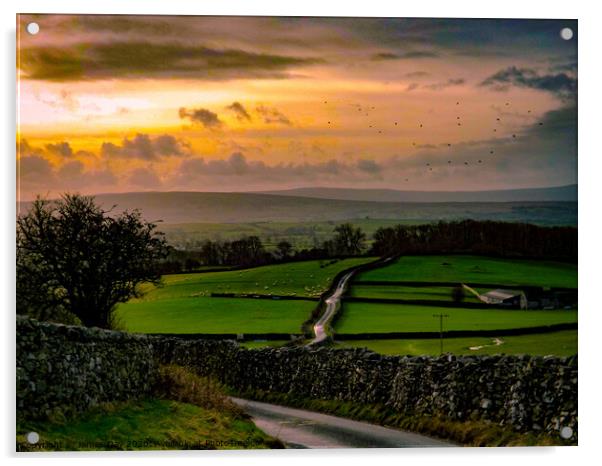 Dales Sunset Acrylic by Jim Day