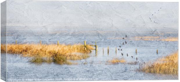 Flood on the Marsh Canvas Print by Eileen Wilkinson ARPS EFIAP