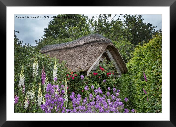 English thatched roof Framed Mounted Print by Kevin White