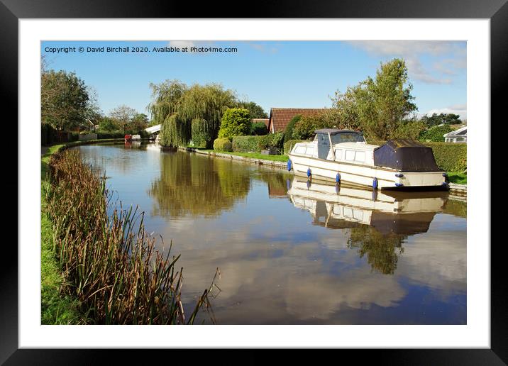 Garstang canal reflections. Framed Mounted Print by David Birchall