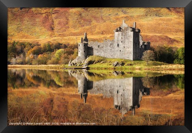Kilchurn Castle Reflection in Loch Awe Framed Print by Peter Lovatt  LRPS