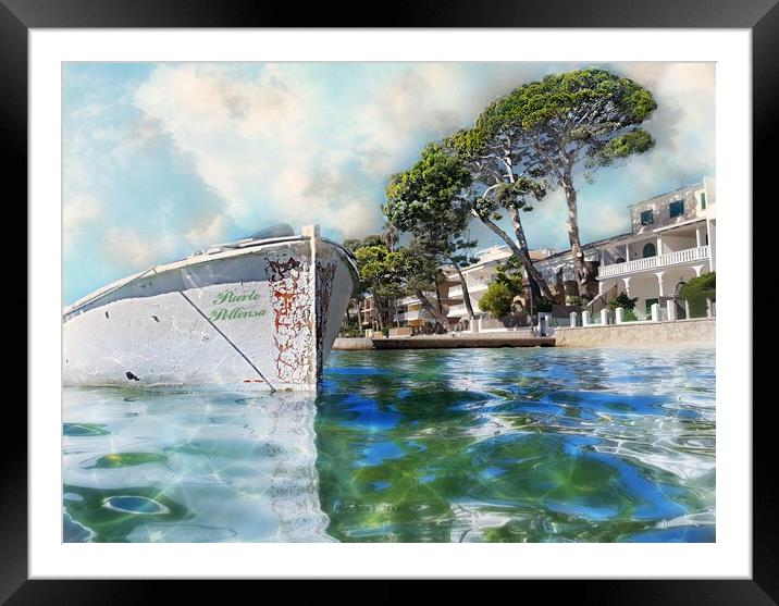Puerto Pollensa Dreaming Framed Mounted Print by Louise Godwin