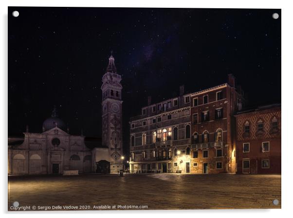 Night view of Venice Acrylic by Sergio Delle Vedove