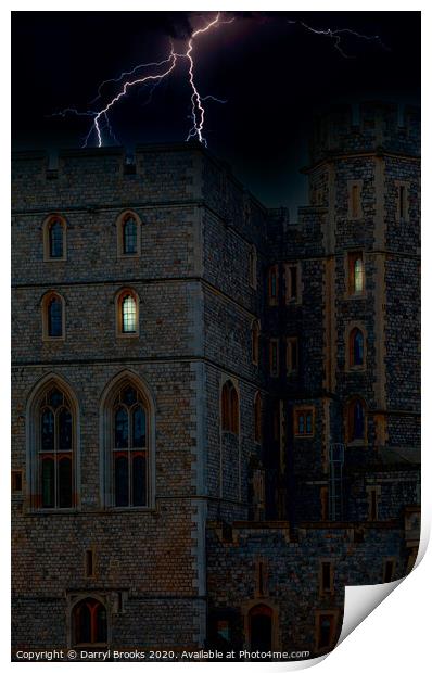 Square Tower in Windsor Print by Darryl Brooks