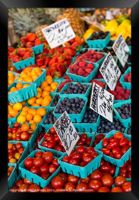 Tomatoes Blueberries and Raspberries Framed Print by Darryl Brooks