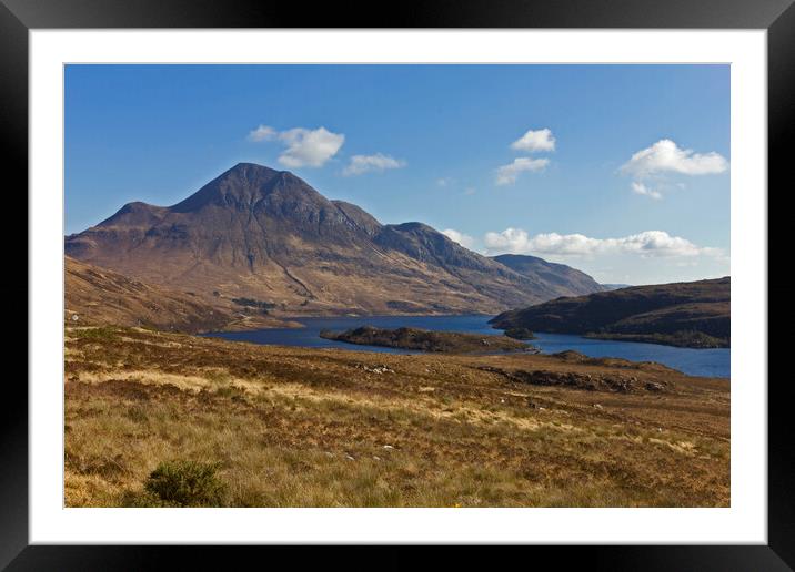 Cul Beag and Loch Lurgainn Scotland Framed Mounted Print by Derek Beattie