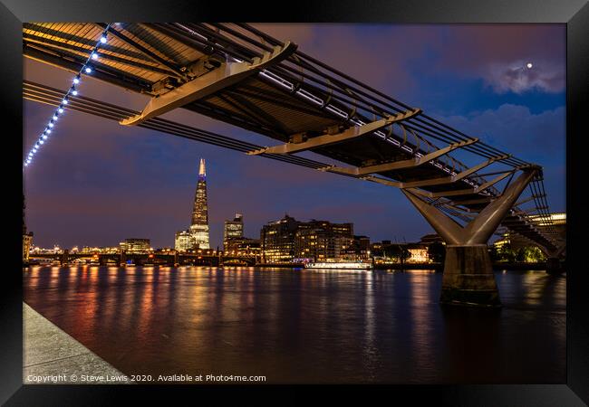 London - Millenium Bridge Framed Print by Steve Lewis