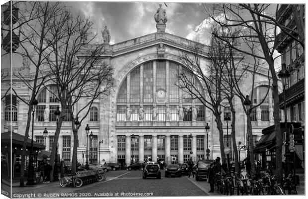 The Gare du Nord train station. Canvas Print by RUBEN RAMOS