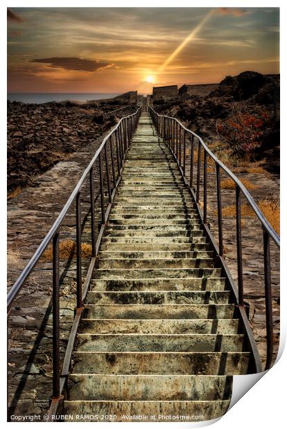 The Jacob Ladder in St Helena. Print by RUBEN RAMOS