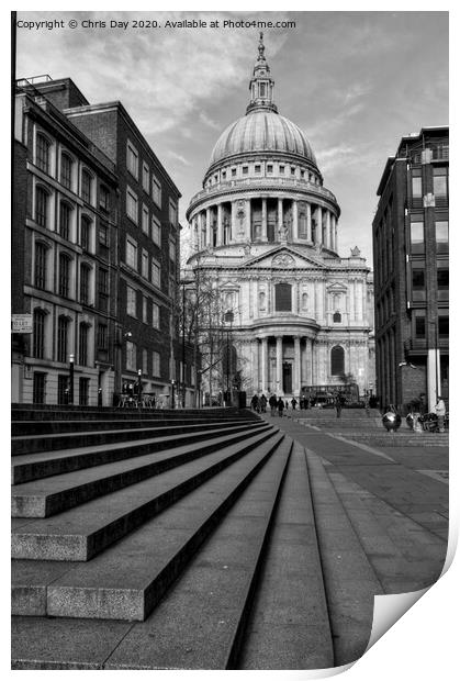 St Pauls Cathedral Print by Chris Day