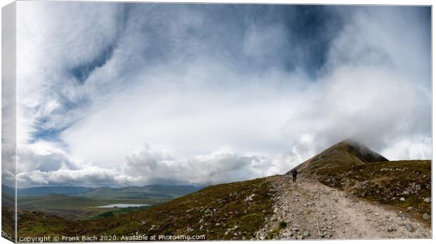 The road to Cragh Patrick 200 m from the top, Ireland Canvas Print by Frank Bach