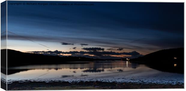 Sunset over Loch Dunvagan Canvas Print by Richard Morgan