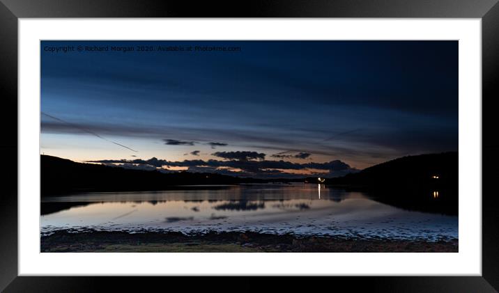 Sunset over Loch Dunvagan Framed Mounted Print by Richard Morgan