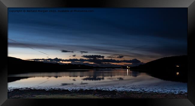 Sunset over Loch Dunvagan Framed Print by Richard Morgan