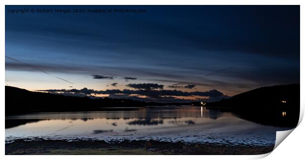 Sunset over Loch Dunvagan Print by Richard Morgan