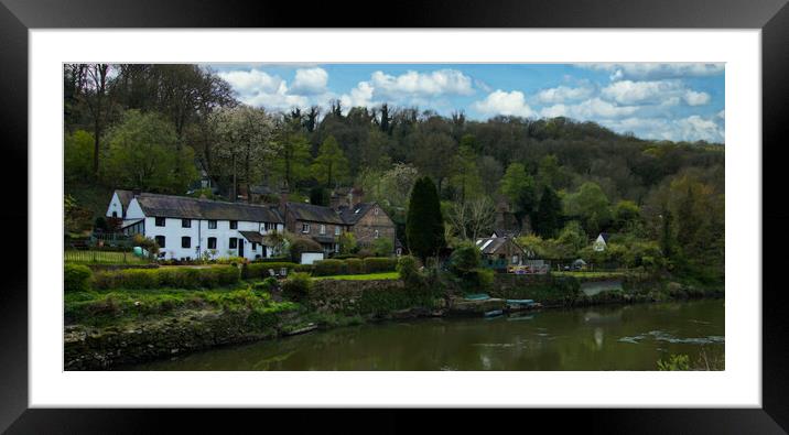 Cottages by the Severn Framed Mounted Print by simon alun hark