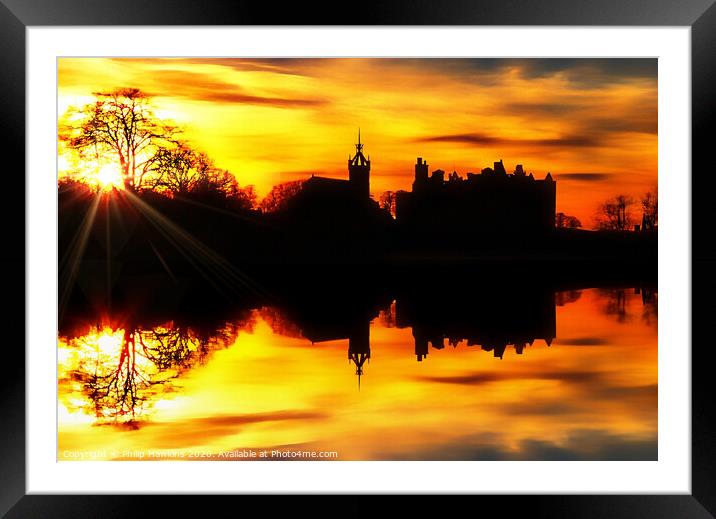 Linlithgow Palace sunset Framed Mounted Print by Philip Hawkins