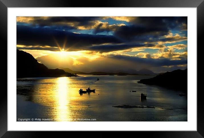 Skye Cuillin sunset Framed Mounted Print by Philip Hawkins