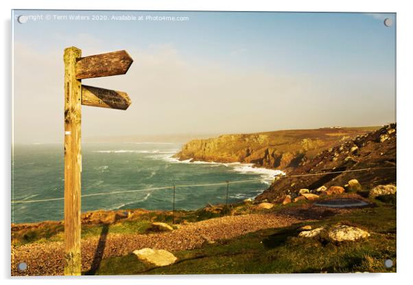 Land's End to Sennen Cove Coast Path Acrylic by Terri Waters