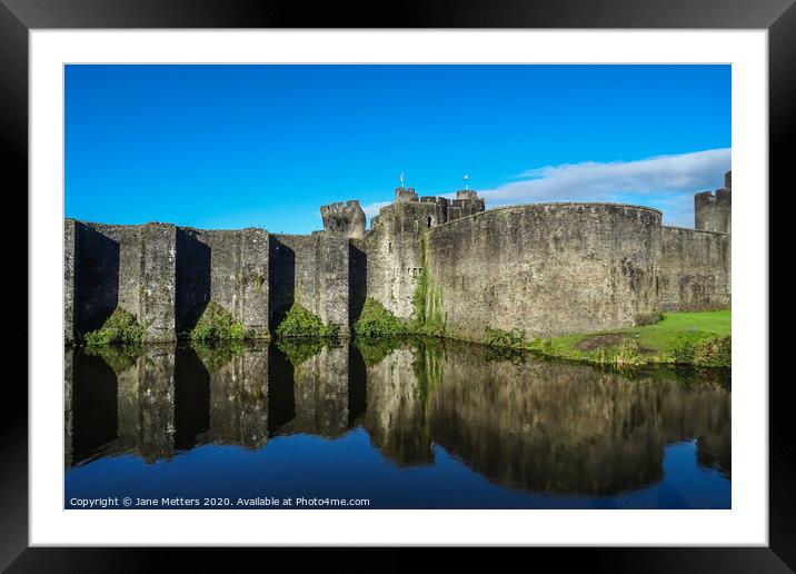 Reflections in the Moat Framed Mounted Print by Jane Metters