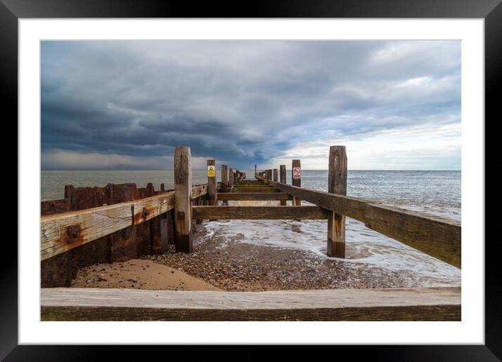 Storm clouds Lowestoft Framed Mounted Print by Kevin Snelling
