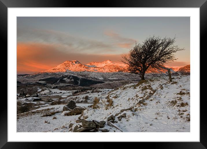 Sunrise over the Moelwyn range Framed Mounted Print by Rory Trappe