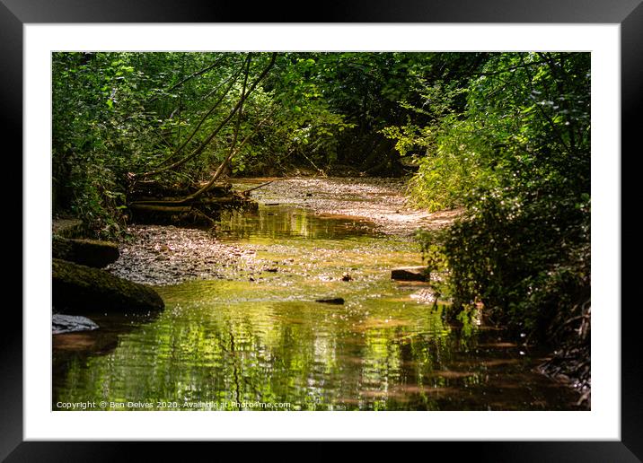A small stream Framed Mounted Print by Ben Delves
