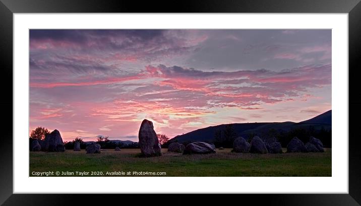 Castle Rigg Stone Circle, Lake District Framed Mounted Print by Jules Taylor