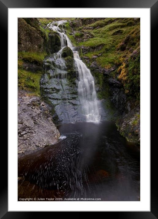 Moss Beck Falls, Newlands Valley, Lake District Framed Mounted Print by Jules Taylor