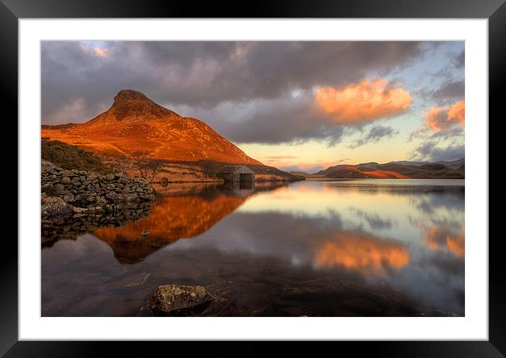 Cregennan lakes North Wales - January 2011 Framed Mounted Print by Rory Trappe