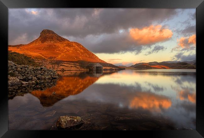 Cregennan lakes North Wales - January 2011 Framed Print by Rory Trappe