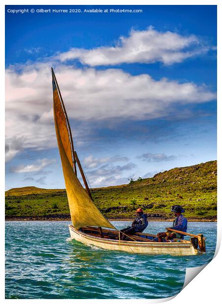 Local Fishermen In Rodrigues Island Print by Gilbert Hurree