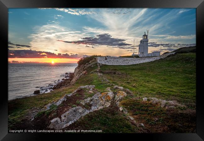 St Catherines Lighthouse Isle Of Wight Framed Print by Wight Landscapes