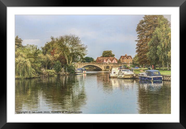 Abingdon Bridge Over The Thames Framed Mounted Print by Ian Lewis