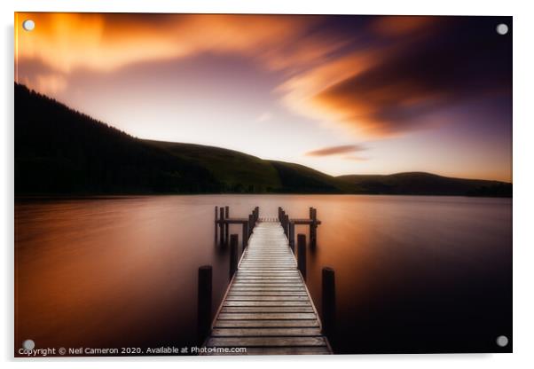 Saint Mary's Loch Acrylic by Neil Cameron