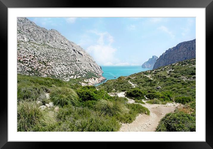 The Boquer Trail Puerto Pollensa Framed Mounted Print by Louise Godwin