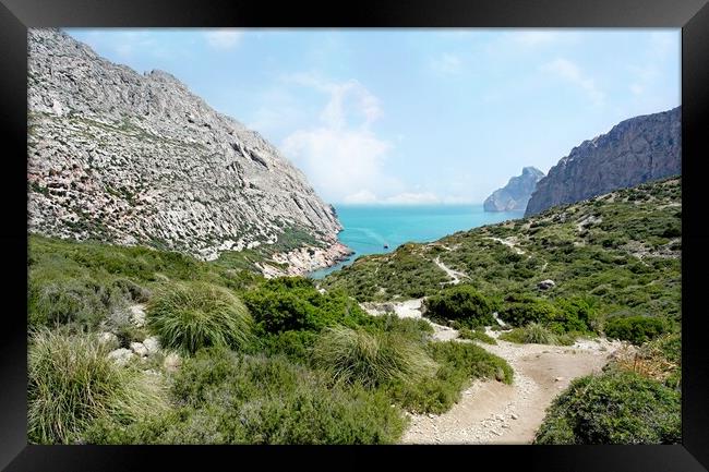 The Boquer Trail Puerto Pollensa Framed Print by Louise Godwin