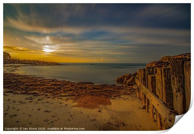 Majestic Sunrise over Sandy Cove Print by Ian Stone
