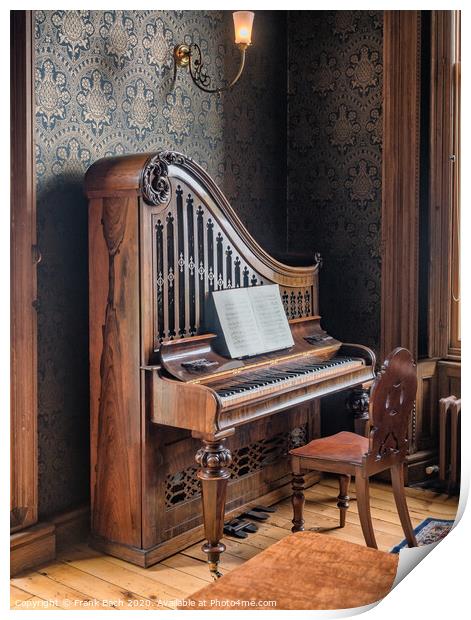 Upright piano in the  Countrylife museum in Castlebar county Mayo, Ireland Print by Frank Bach
