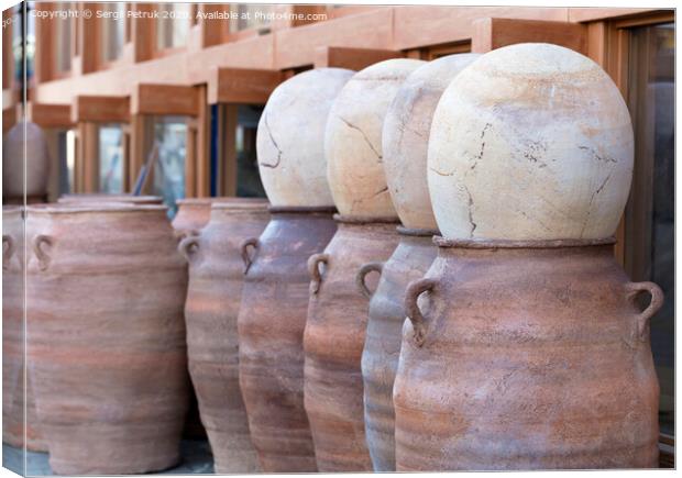 Large earthenware pots for sale Canvas Print by Sergii Petruk