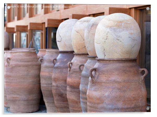 Large earthenware pots for sale Acrylic by Sergii Petruk