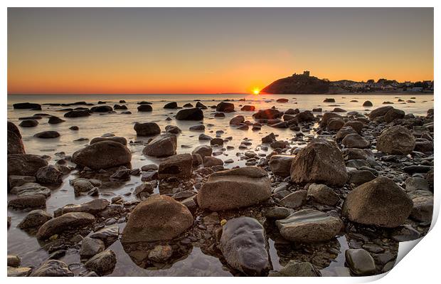 Criccieth castle Print by Rory Trappe