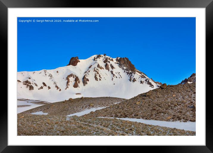 The top of Mount Erciyes in central Anatolia, Turkey. Framed Mounted Print by Sergii Petruk